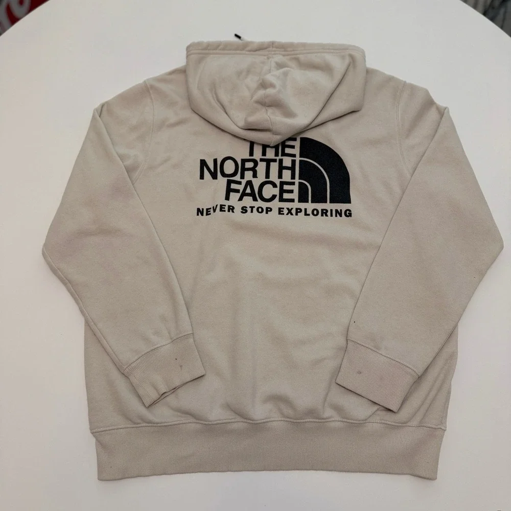 The North Face Half‎ Dome Tan Cotton Blend Pullover Hoodie Mens XL